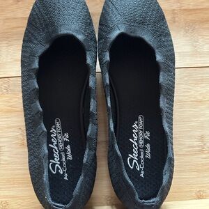 Skechers Cleo 2.0 Love Spell Ballet Flats Womens Size 9.5W Black Slip On 158343.